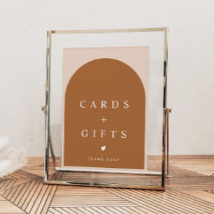 MIA Arched Burnt Orange Modern Cards & Gifts Sign