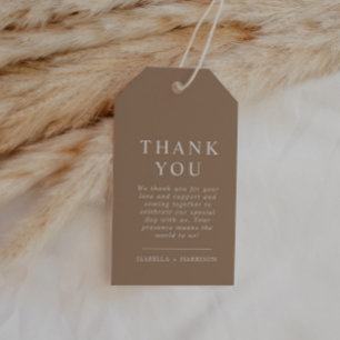 Mia - Earth Tone Taupe Modern Minimalist Bohemian Gift Tags