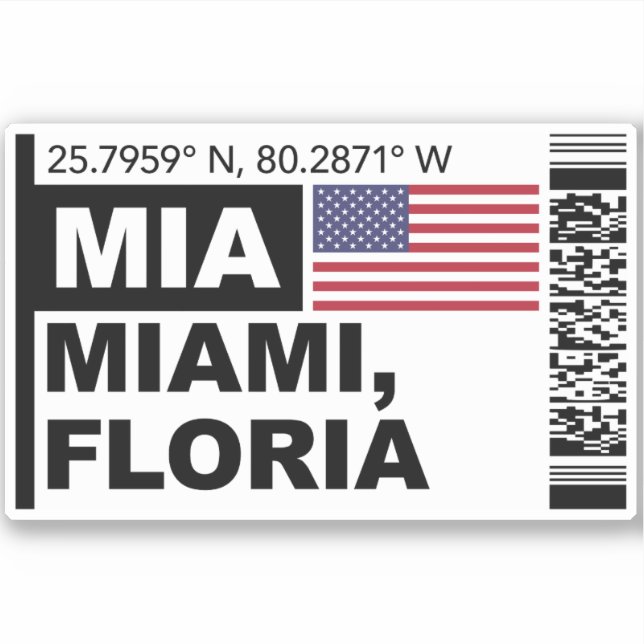 MIA Miami Boarding Pass - Florida Travel (Front)