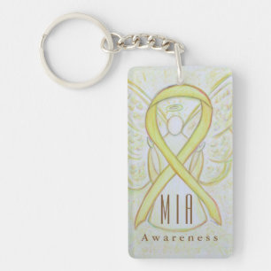 MIA - Missing in Action Awareness Ribbon Keychains