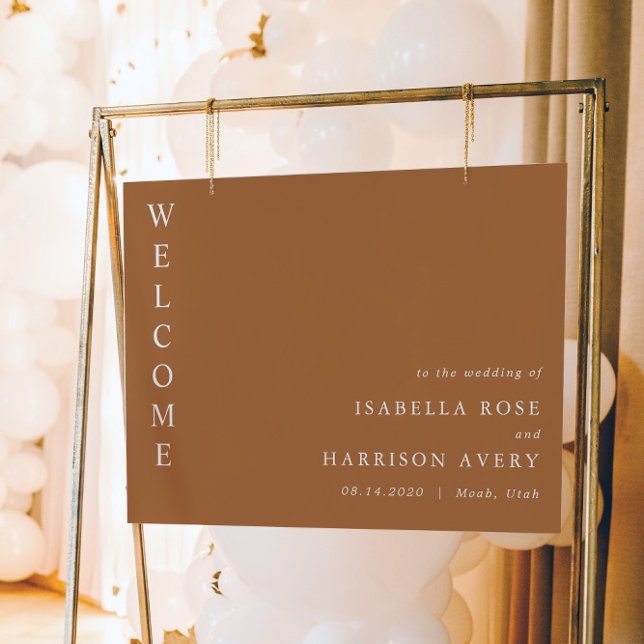 MIA Modern Minimalist Terracotta Wedding Welcome Poster (Creator Uploaded)