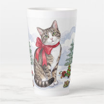 Mia the Festive Cat with Holiday Decor