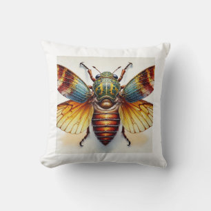 Miaenia insect 260824IREF238 - Watercolor Cushion