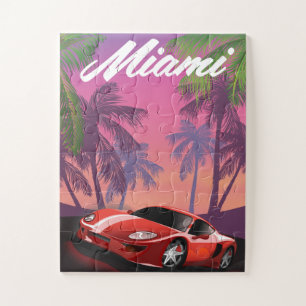 Miami 1990s Sports car Jigsaw Puzzle