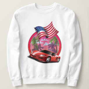 Miami 1990s Sports car Sweatshirt
