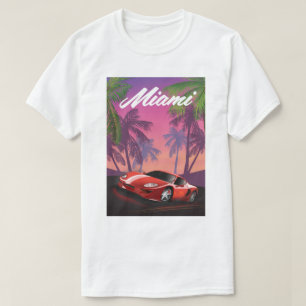Miami 1990s Sports car T-Shirt