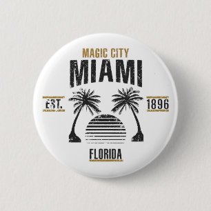 Miami 6 Cm Round Badge