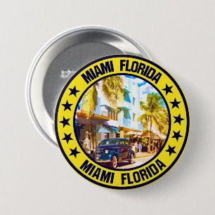 Miami 7.5 cm round badge