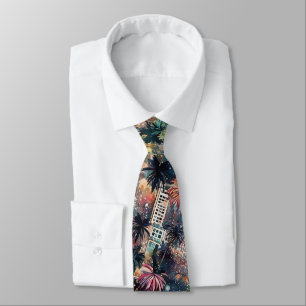 Miami at New Year's in Watercolors Tie