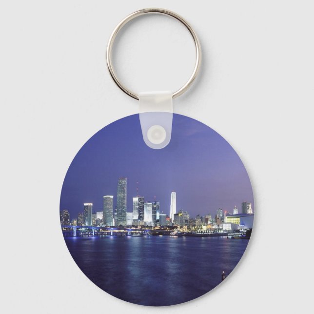 Miami at Twilight Key Ring (Front)