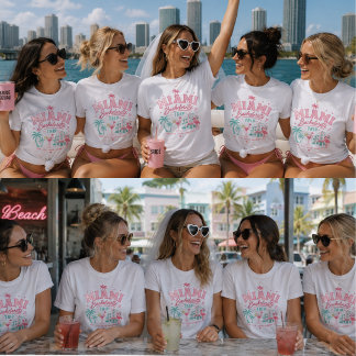 Miami Bachelorette Trip T-Shirt Tri-Blend Shirt