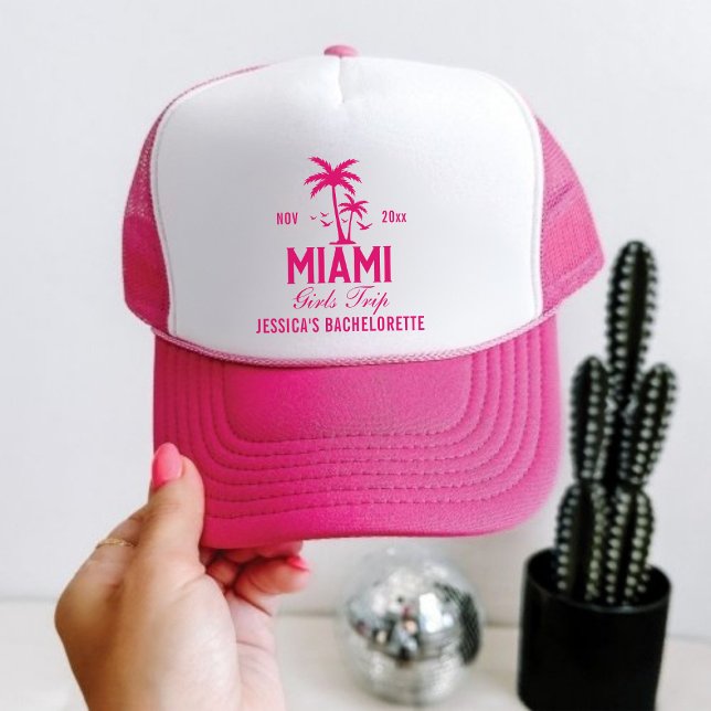 Miami Bachelorette Weekend Girls Trip Trucker Hat (Creator Uploaded)