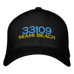 MIAMI BEACH 33109 Embroidered Hat