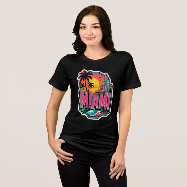 Miami Beach Babe Girls Shirt (Front Full)
