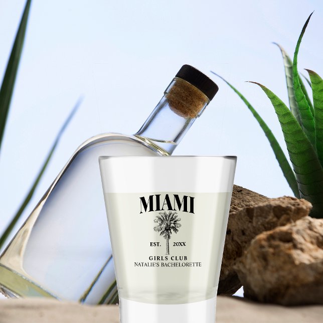 Miami Beach Bachelorette Custom Luxury Social Club Shot Glass (Creator Uploaded)