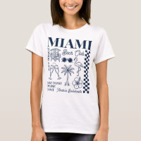 Miami Beach Bachelorette Party Retro Doodle Sketch