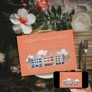 Miami Beach Bachelorette Weekend Invitation