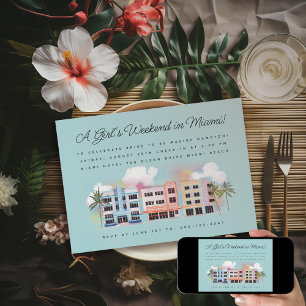 Miami Beach Bachelorette Weekend Invitation