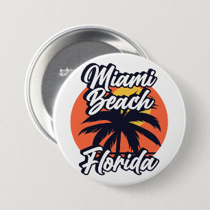 Miami Beach,Florida 7.5 Cm Round Badge