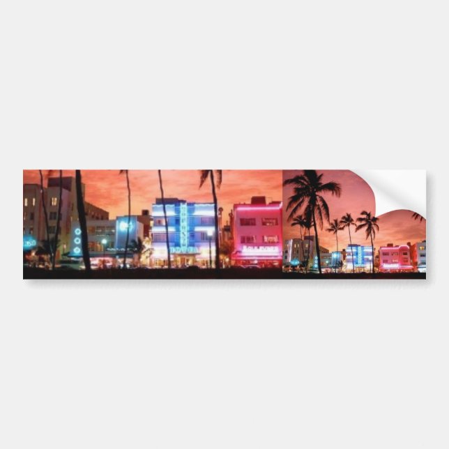 Miami Beach, Florida Bumper Sticker (Front)