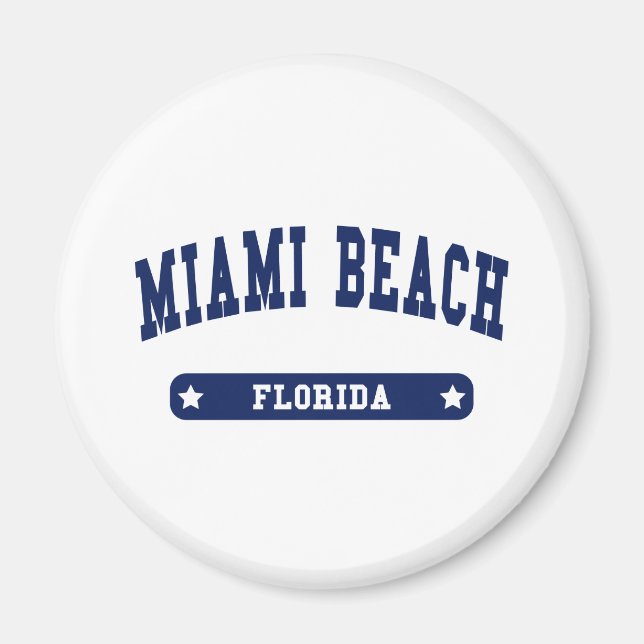 Miami Beach Florida College Style tee shirts Magnet (Front)