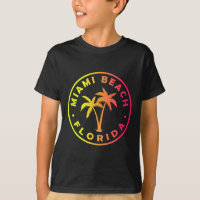 Miami Beach Florida Colourful Palm Tree Tie Dye Bo