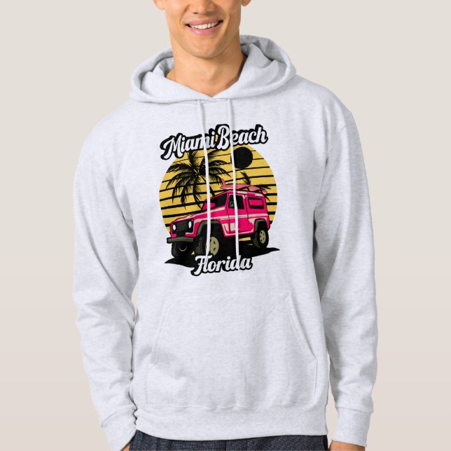 Miami Beach,Florida Hoodie (Front)