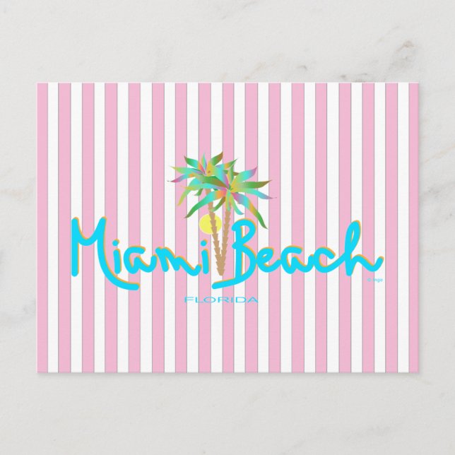 Miami Beach, Florida I Love You Postcard (Front)