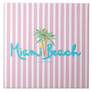 Miami Beach, Florida I Love You Tile