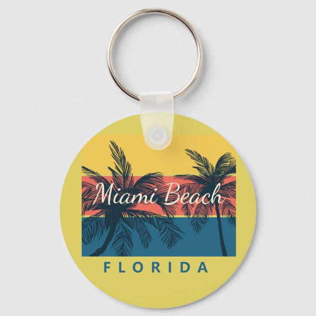 miami beach florida  key ring (Front)