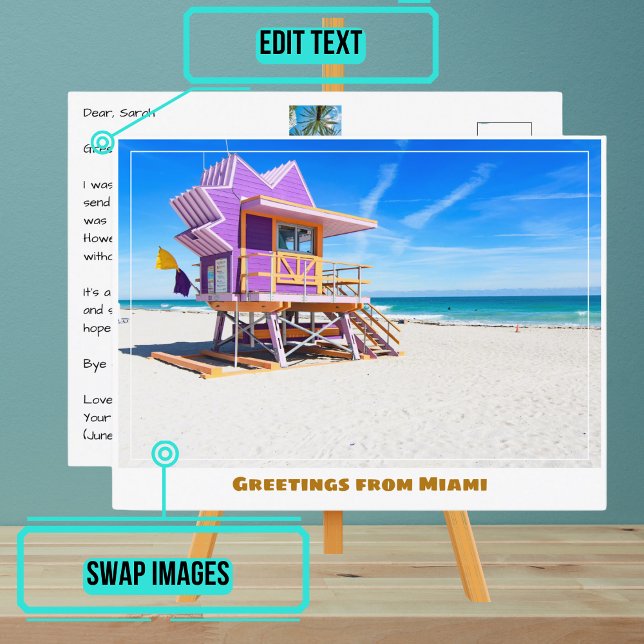 Miami Beach Florida Lifeguard Station Postcard (Please enjoy our postcard)