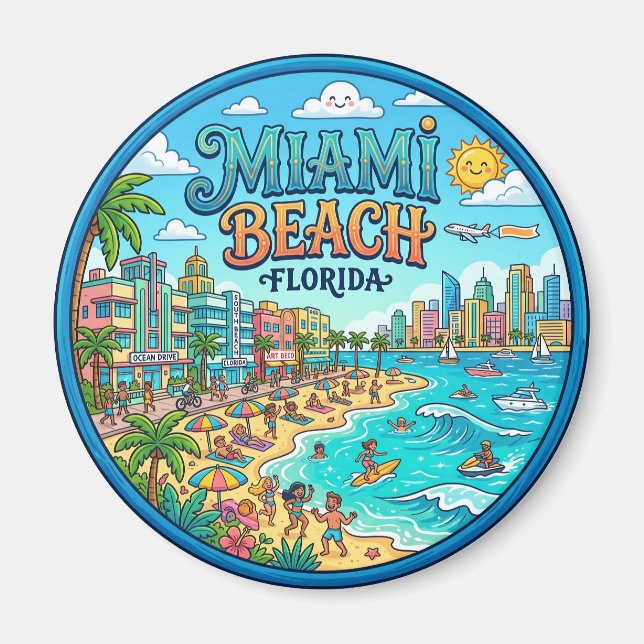 Miami Beach Florida Magnet (Front)