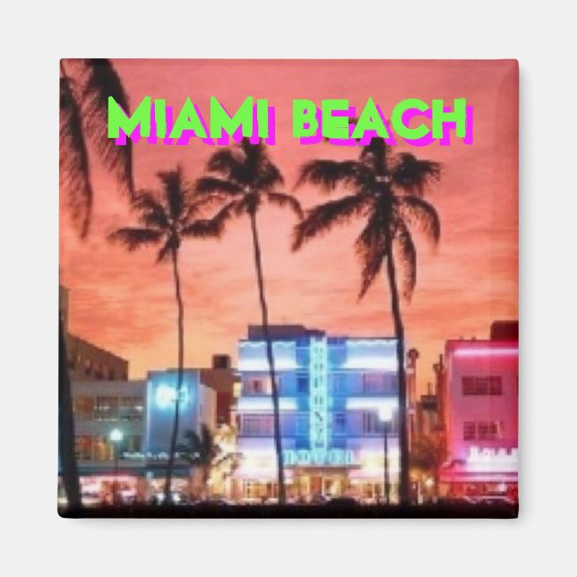 Miami Beach, Florida Magnet (Front)