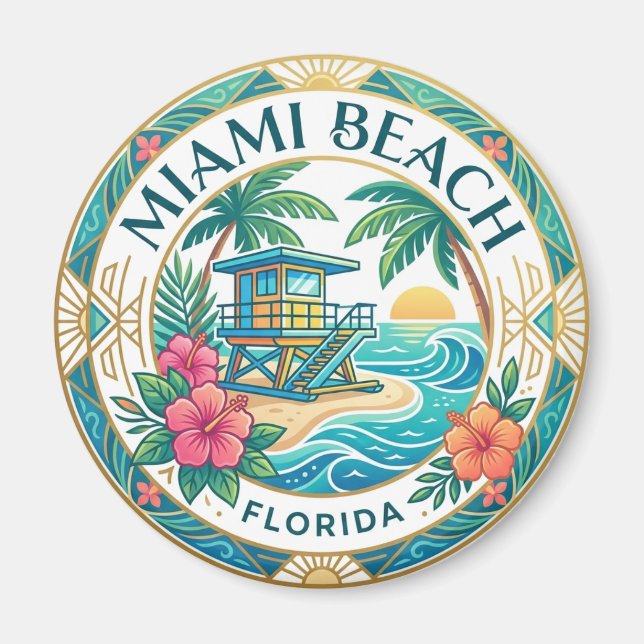 Miami Beach Florida Magnet (Front)