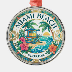 Miami Beach Florida Metal Tree Decoration
