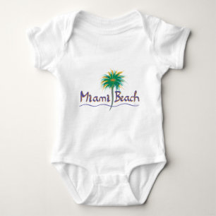 Miami Beach, Florida Palm Baby Bodysuit