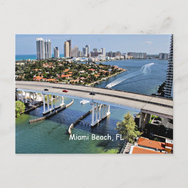 Miami Beach, Florida panoramic photograph Postcard (Front)