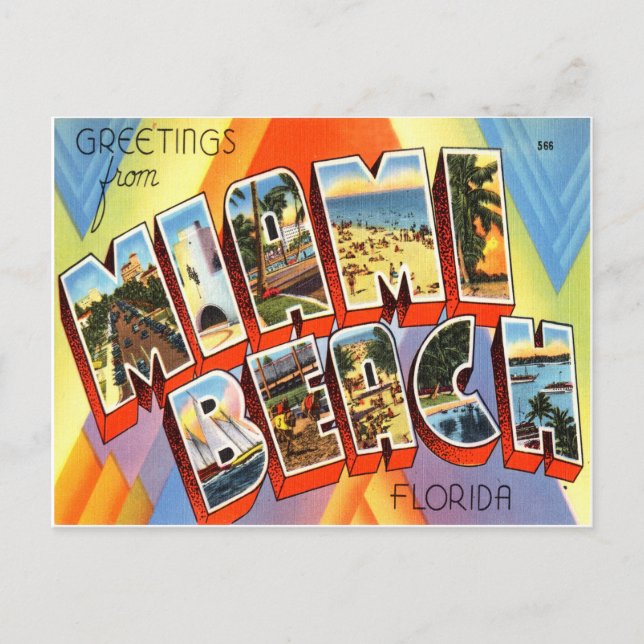 Miami Beach Florida Postcard (Front)