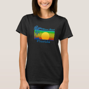 Miami Beach Florida Retro Tropical Beach Sunset T-Shirt
