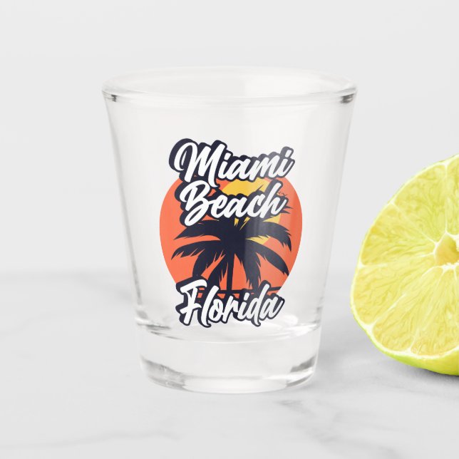 Miami Beach,Florida Shot Glass (Front)