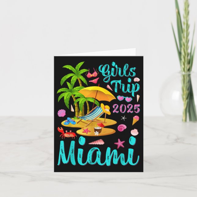 Miami Beach Florida Summer Vacation Girls Trip 202 Card (Front)