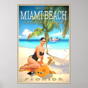 Miami Beach Florida Travel Poster Princess Royal