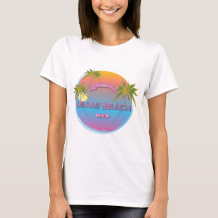 Miami-Beach Florida, Tropical Cool T Shirt