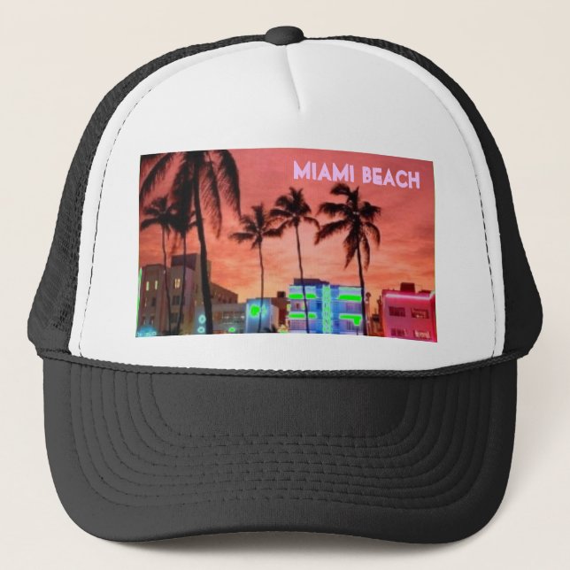 Miami Beach, Florida Trucker Hat (Front)