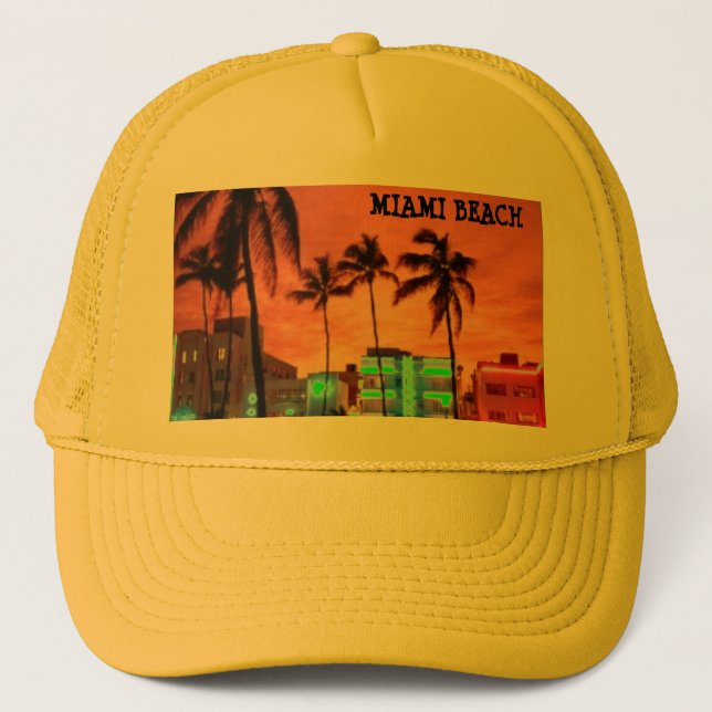 Miami Beach, Florida Trucker Hat (Front)