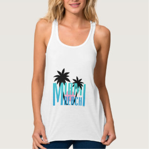 Miami Beach, Florida, Typography Cool Singlet