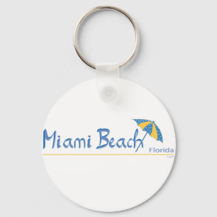 Miami Beach, Florida Umbrella Cool Key Ring