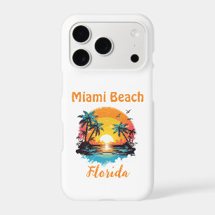Miami Beach Florida Vintage Sunset Trucker Phone