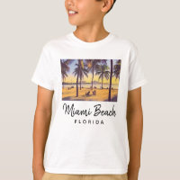 Miami Beach Florida Vintage Watercolor Art