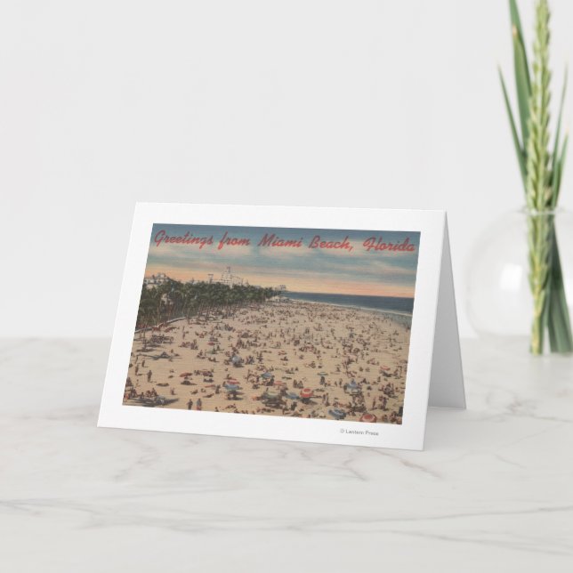 Miami Beach, FloridaGreetings FromMiami, FL Card (Front)